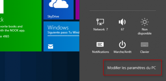 Modifier paramètres PC