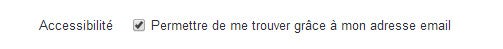 Twitter - accessibilité email
