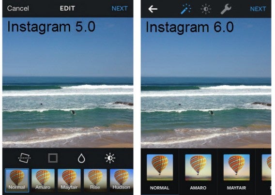 Instagram avant et après