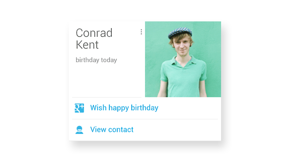 Google Now Birthday Cart Anniversaire