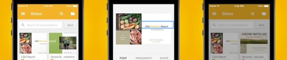 Google Docs supporte nativement les fichiers Office sur iPhone