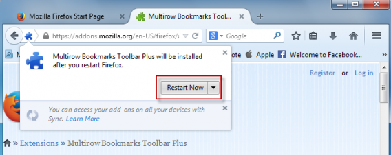 Firefox reboot PC