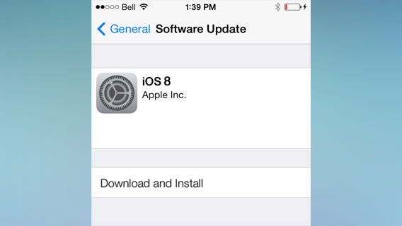 iOS 8 install