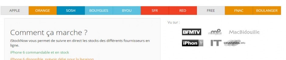 App du jour : suivez en temps réel les stocks d’iPhone 6 en France avec iStockNow