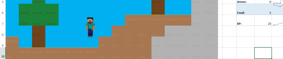 Minecraft dans Microsoft Excel ça existe et en voici la preuve !