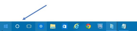 Bouton Cortana