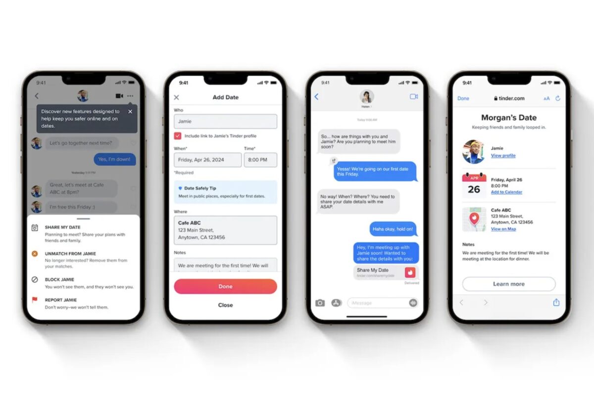 La nouvelle fonction de Tinder vous permettra de partager facilement les détails de votre prochain rendez-vous