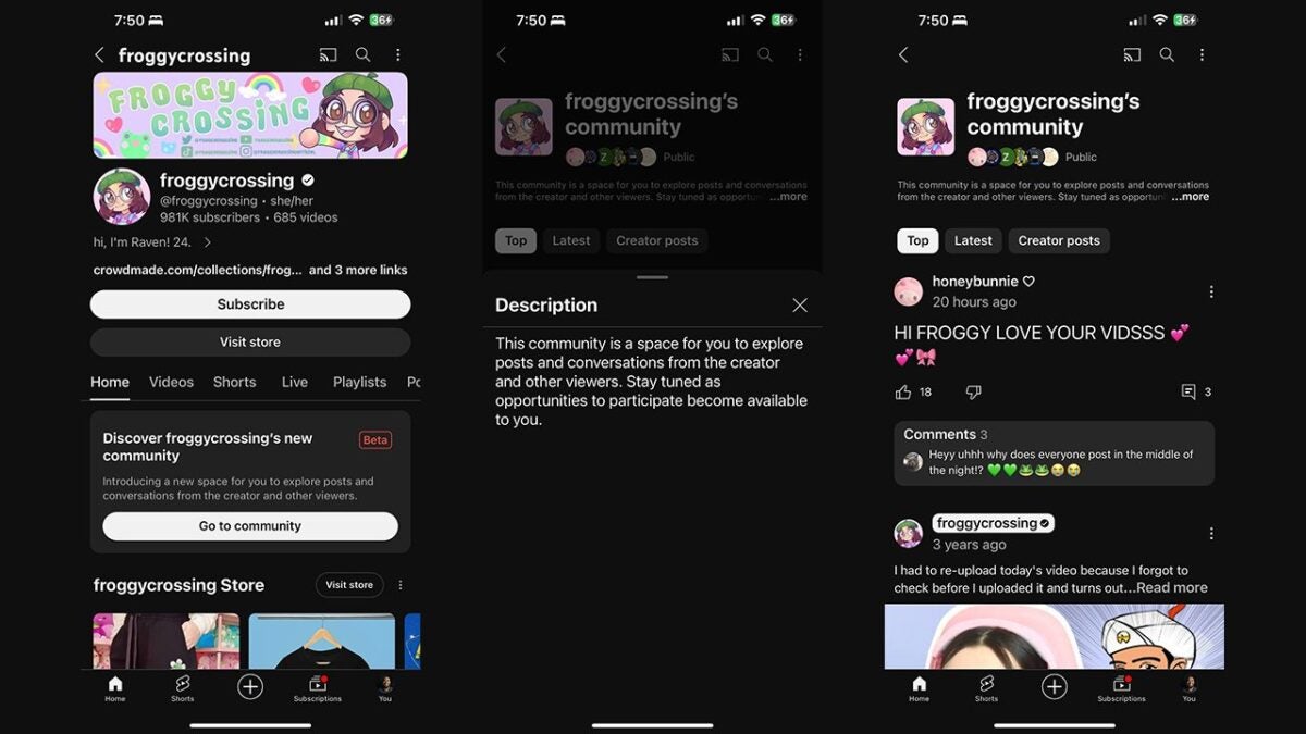 Voici la nouvelle fonction que YouTube est en train de tester pour que les fans des créateurs puissent interagir entre eux