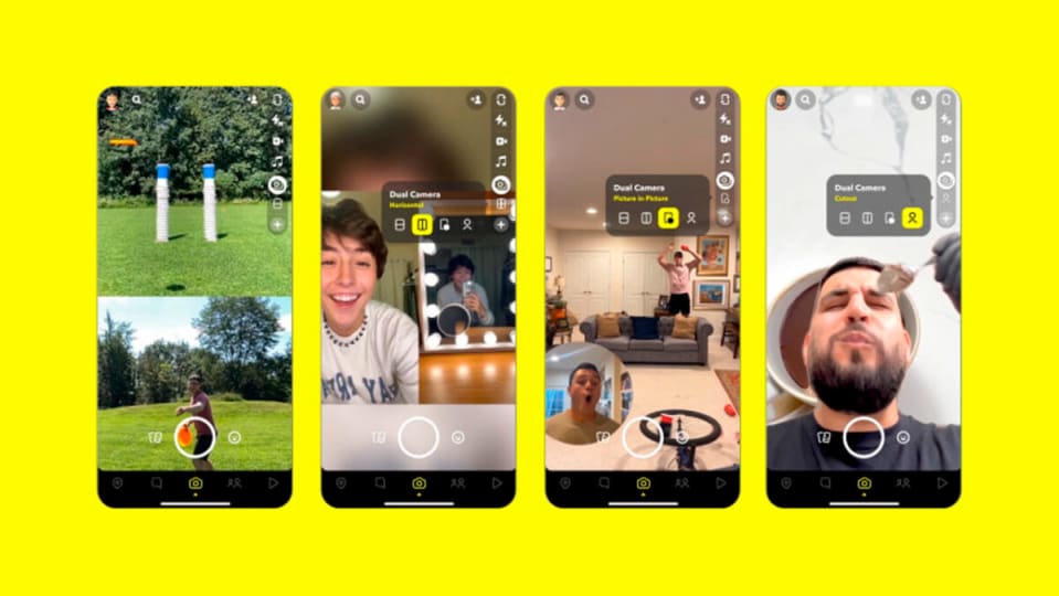 Esta nueva función de Snapchat permite grabar vídeos desde la cámara trasera y delantera