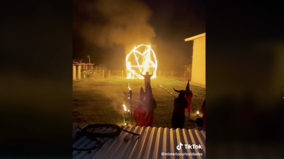 Video viral en TikTok desata controversia: ¿Ceremonia de pacto con el diablo en pleno siglo XXI?