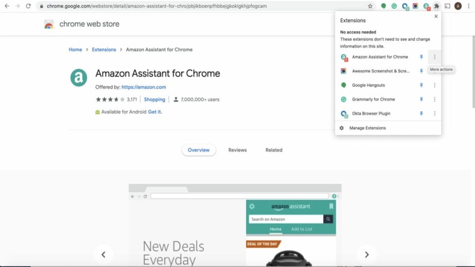 amazon assistant for chrome