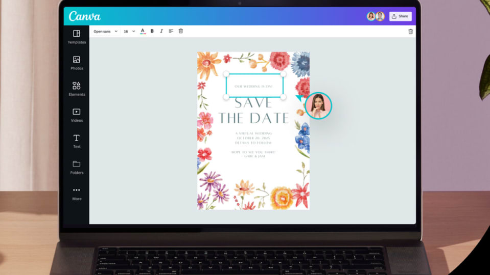 Design invitations from scratch with  Canva