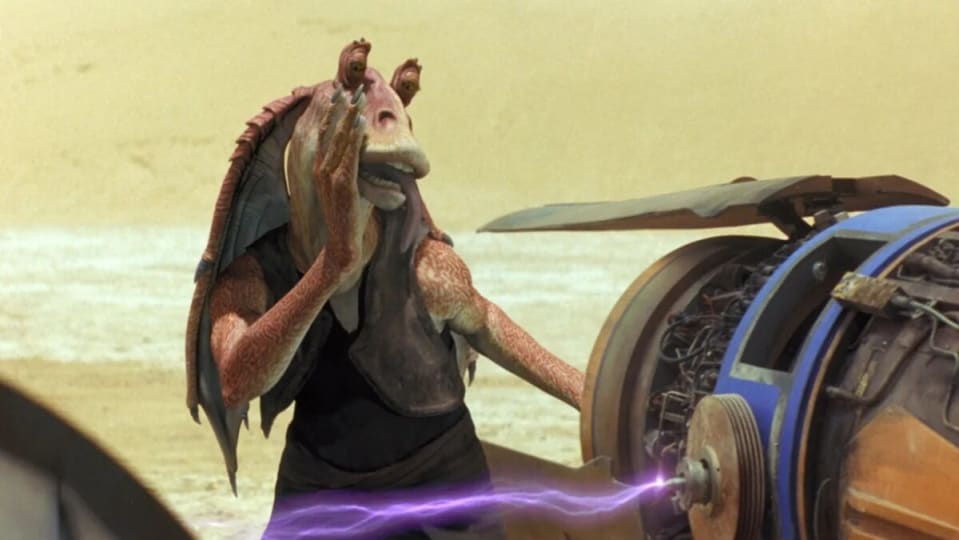 When Jar Jar Binks’ father committed suicide so he wouldn’t have to put up with him in a ‘Star Wars’ comic book