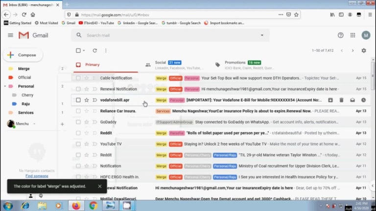 Organiza la bandeja de entrada de Gmail con etiquetas de colores