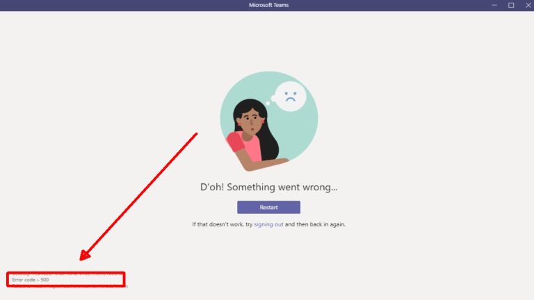 Learn to fix the Microsoft Teams error code 500 on a Windows PC in 5 steps