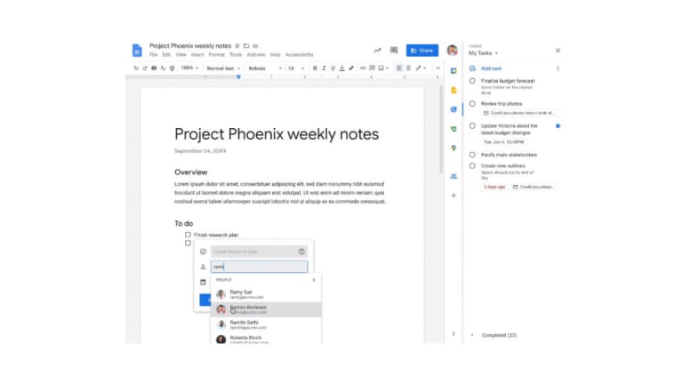 Google Docs makes it easier to delegate tasks