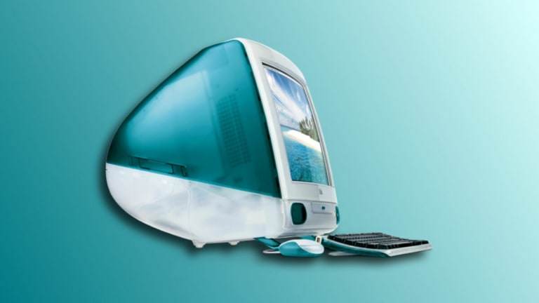 An iMac with a touchscreen appears in a video, but from 1999