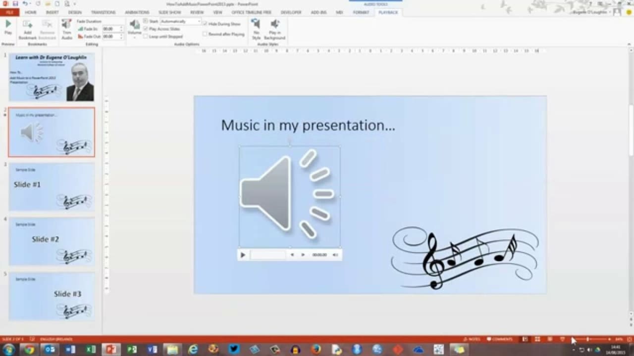 Cómo poner sonido en Microsoft Powerpoint