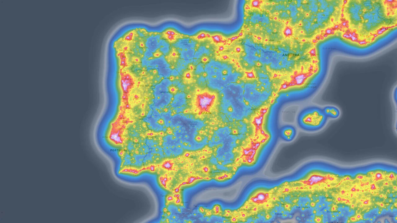 ¿Dónde podré ver mejor el cometa verde? Averígualo con Light Pollution Map