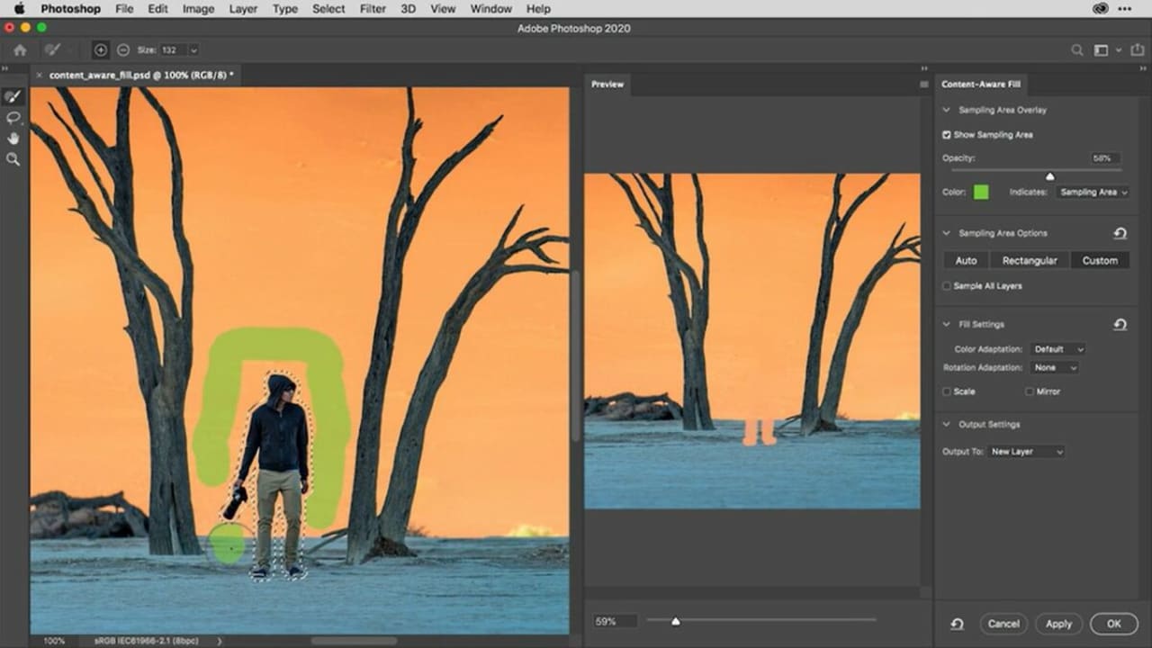 How to remove unwanted elements from an image in Photoshop