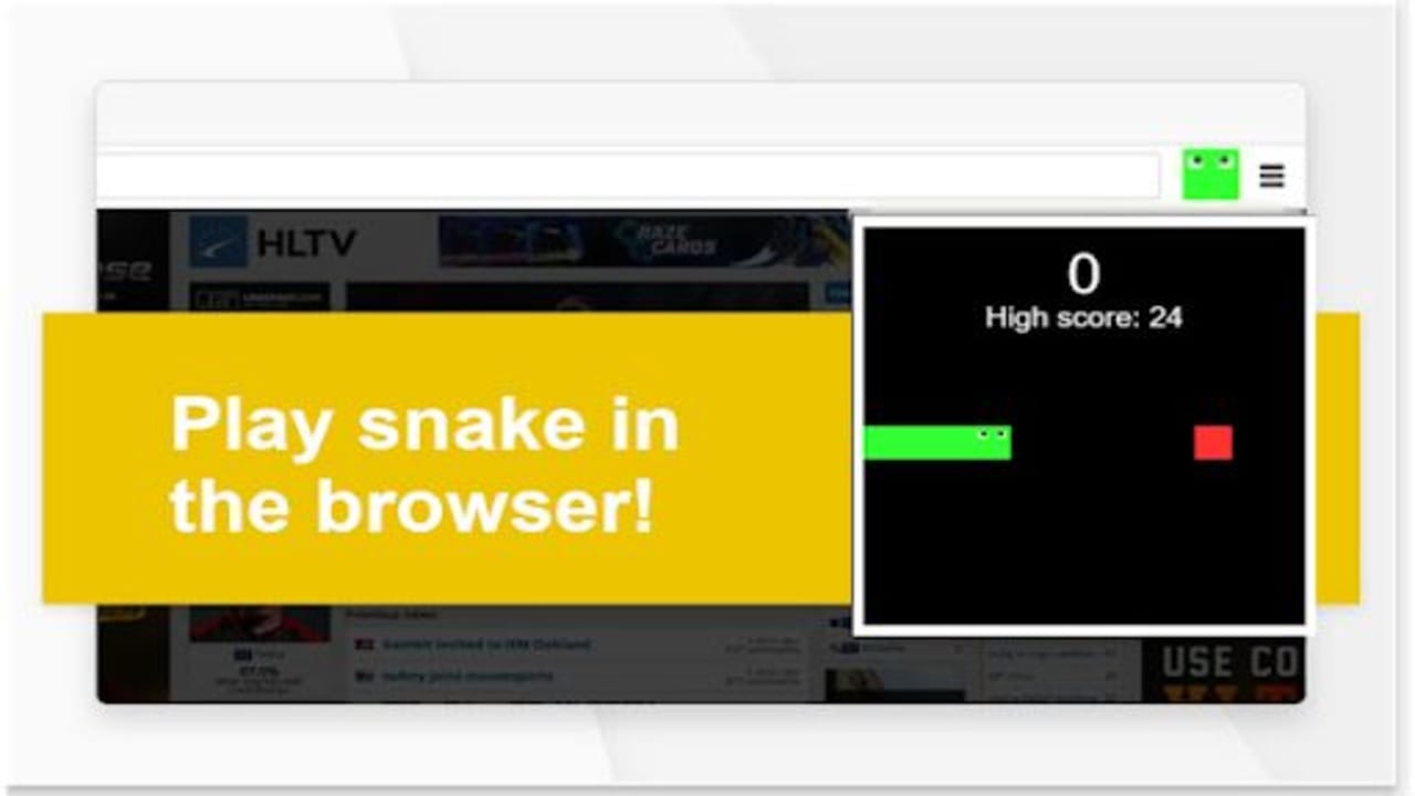 Snake Game on Google Chrome