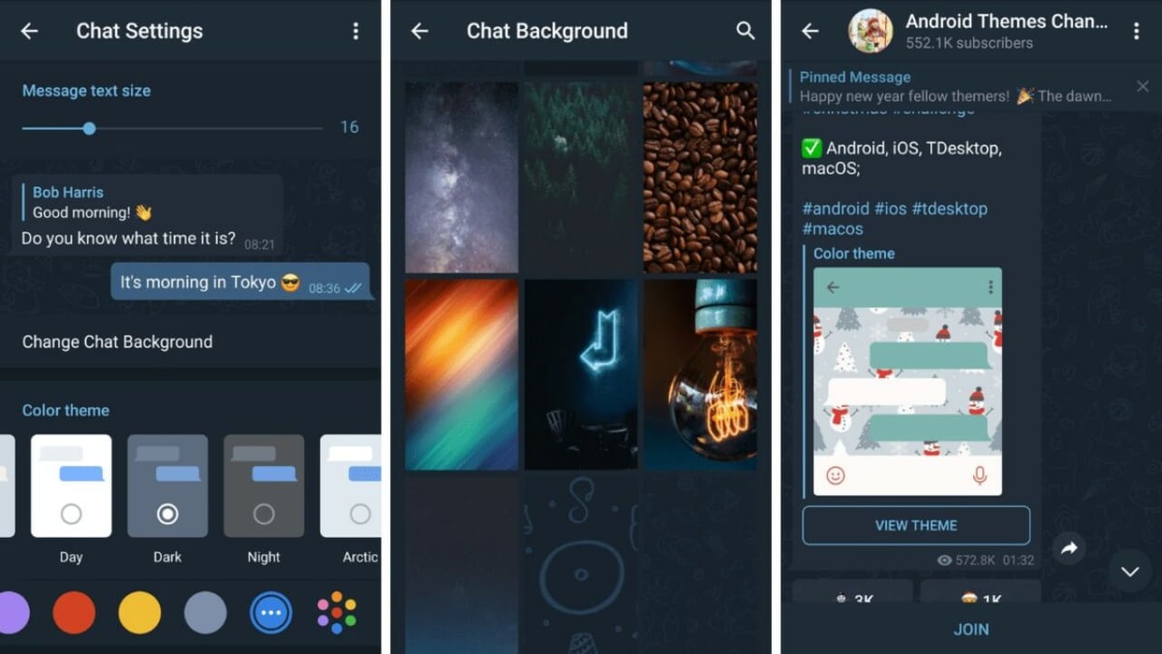 أفضل 5 وظائف جديدة ل Telegram