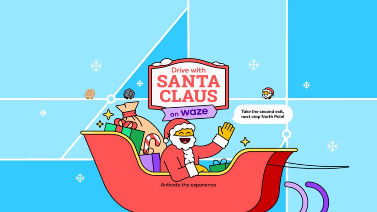 Santa returns for Christmas at Waze, jingling your driving experience