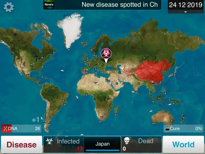 China infected