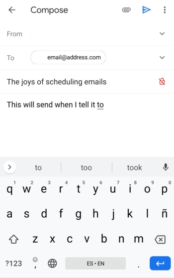 write an email gmail mobile