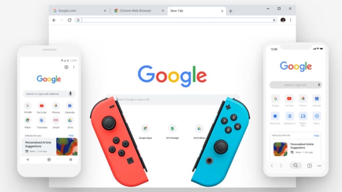 Nintendo Joy Cons with Google Chrome
