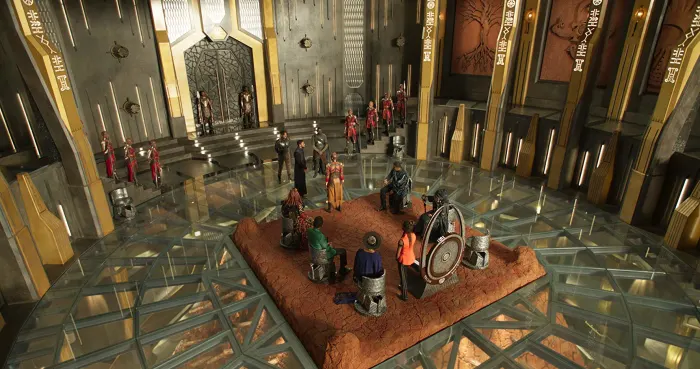 black panther throne room