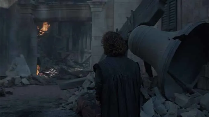 Tyrion walks past bell