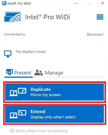 use intel widi windows 10