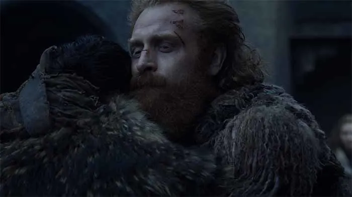 Tormund hugs Jon