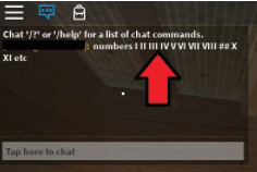 how to use numbers in roblox chat