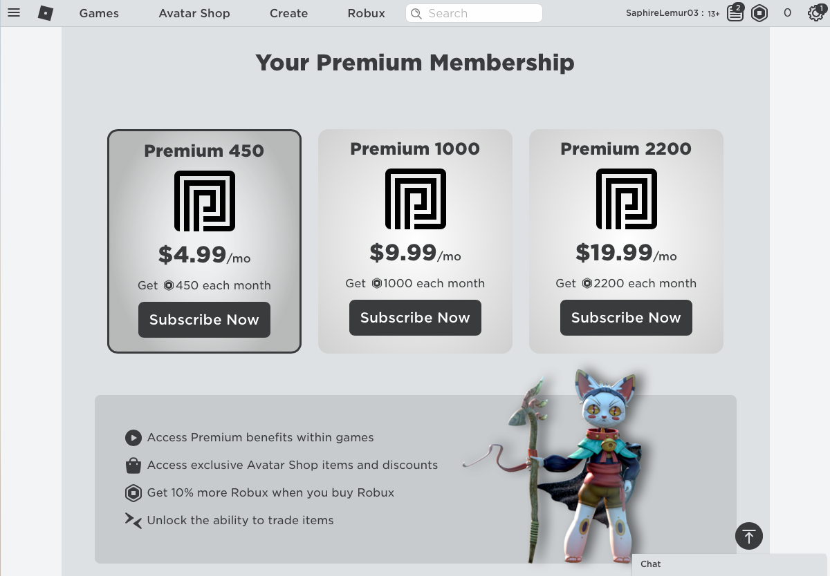 where is roblox premium available