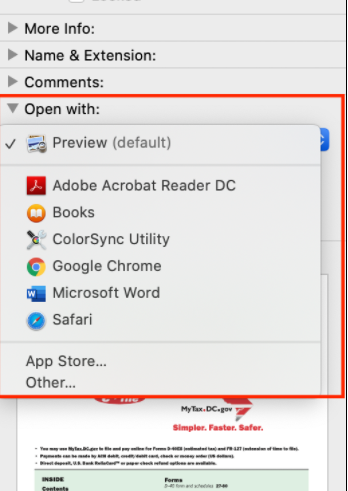 how to change the default pdf viewer mac