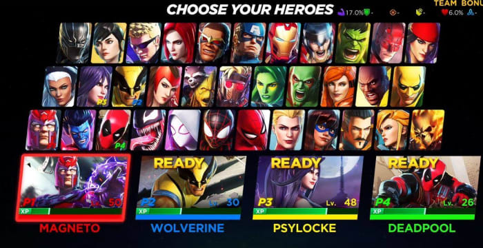 Marvel Ultimate Alliance 3 roster