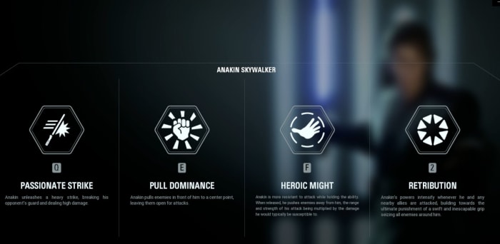 Anakin Skywalker abilities EA Star Wars Battlefront 2
