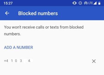 How to block a message on Android