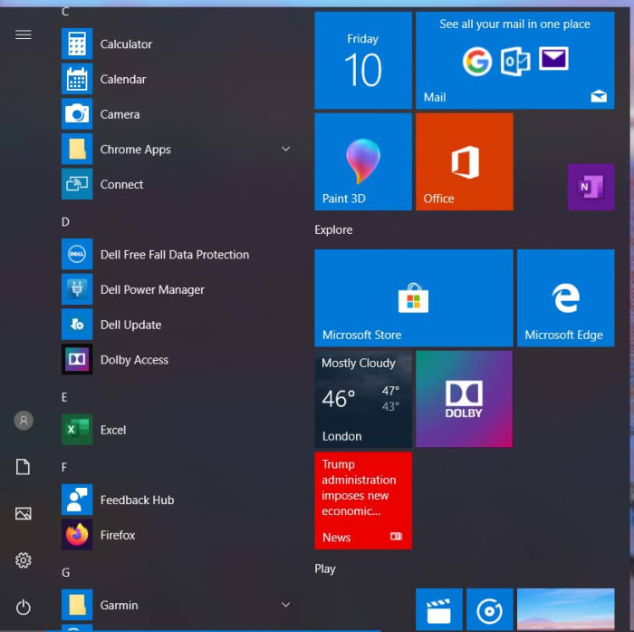 A better start menu for Windows 10