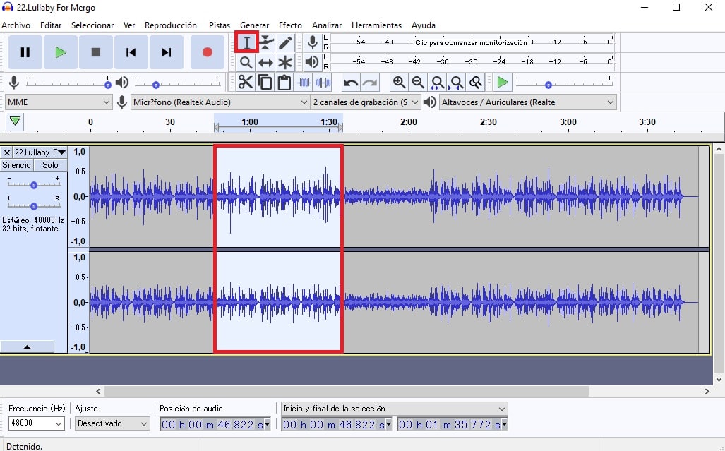Cómo recortar una pista de audio con Audacity