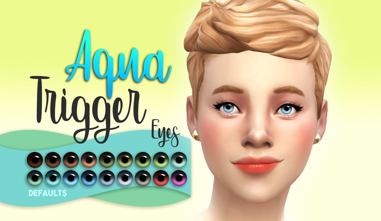 Los Sims 4 Aqua Trigger Eyes mod