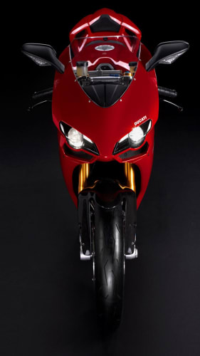 Fondo de pantalla con moto roja