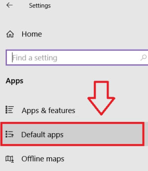 Default apps from Windows 10