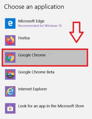 Setting Chrome as default browser