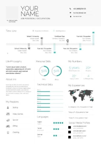 Plantilla Infographic Resume