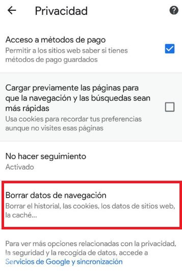 Cómo borrar las cookies en un móvil Android (Chrome, FF, Edge, Opera)