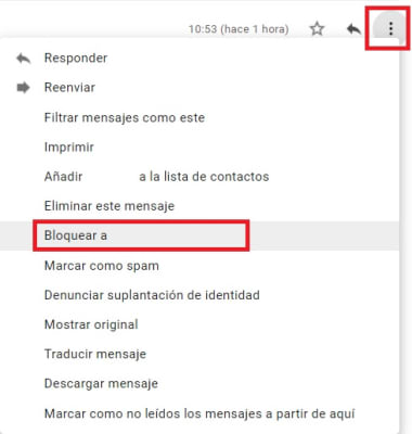 Bloquear un remitente de Gmail