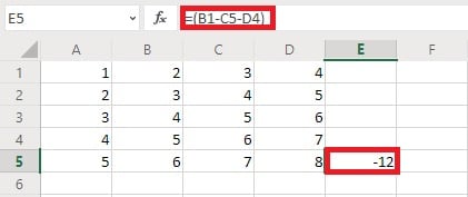 Cómo restar en Excel paso a paso